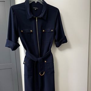 Zip Up Shirt Dress